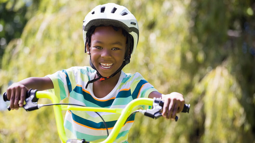 How to start family cycling - boy on his bike